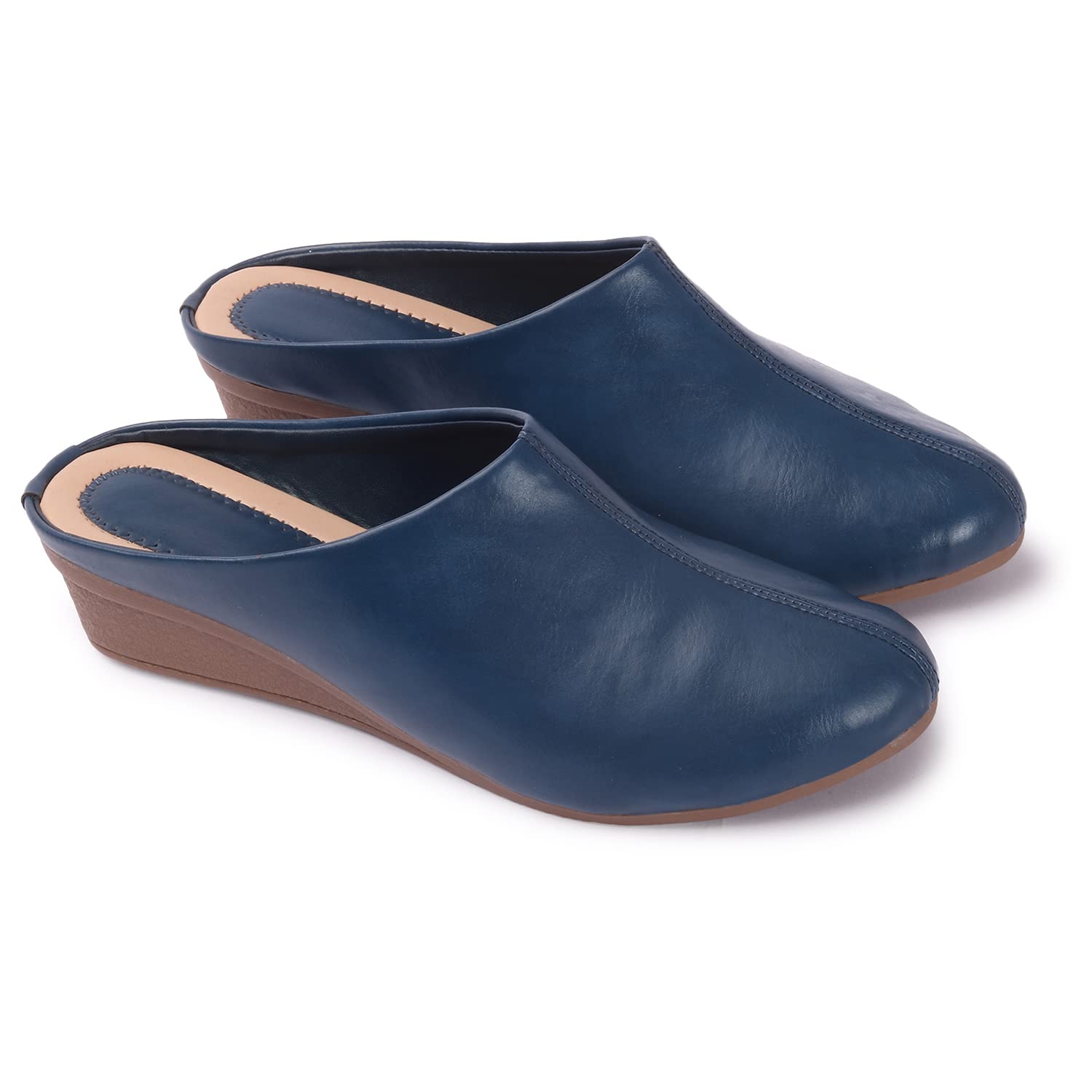 Ladies Hub Comfortable Womens Slip-on Casual Back Open Mules Half Shoes & Sandals (Blue, Numeric_7) (B0BMYL4F3S) Amazon Price History, Amazon Price Tracker