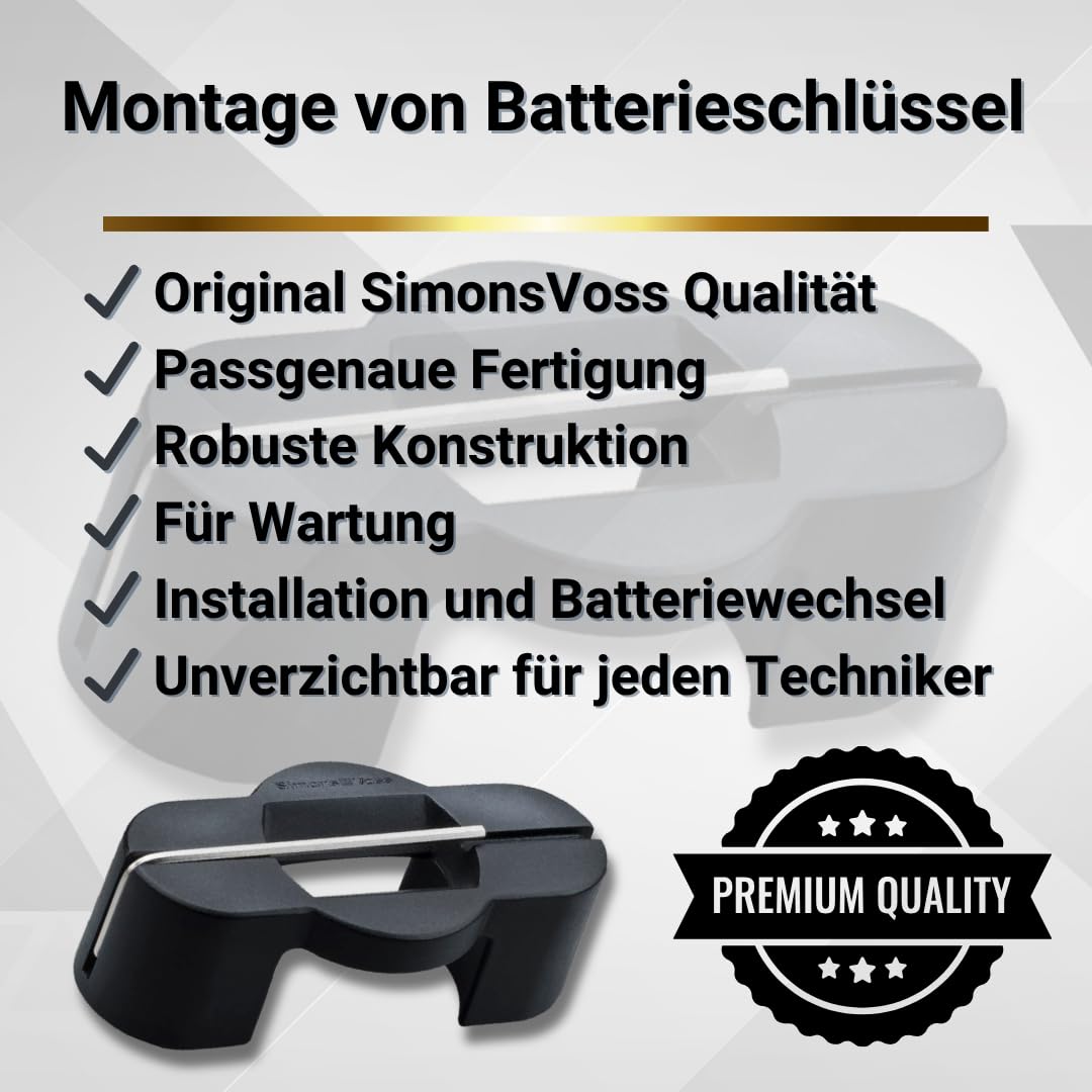 SimonsVoss Montage- und Batterieschlüssel Z5.TOOL für Digital Cylinder AX – inkl. 1,5 mm Inbusschlüssel – Werkzeug zum Abnehmen der Knaufkappe & Demontage des elektronischen Knaufs