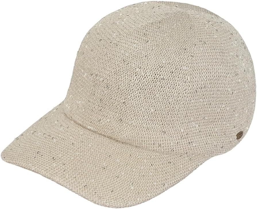 C.C Sequin Baseball Cap Sparkly Glitter Hat for Women, Adjustable Back, Lightweight, Fashion Glitter Cap