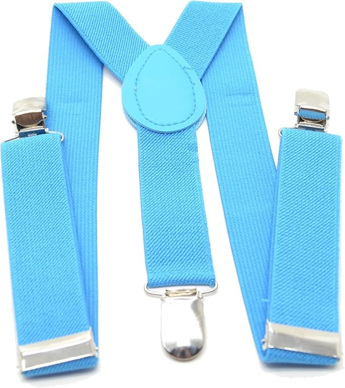 (AZUL) 2 pack Tirantes para niños, accesorios de vestir, tirantes elásticos, azul. Disfraz, Unisex universal.