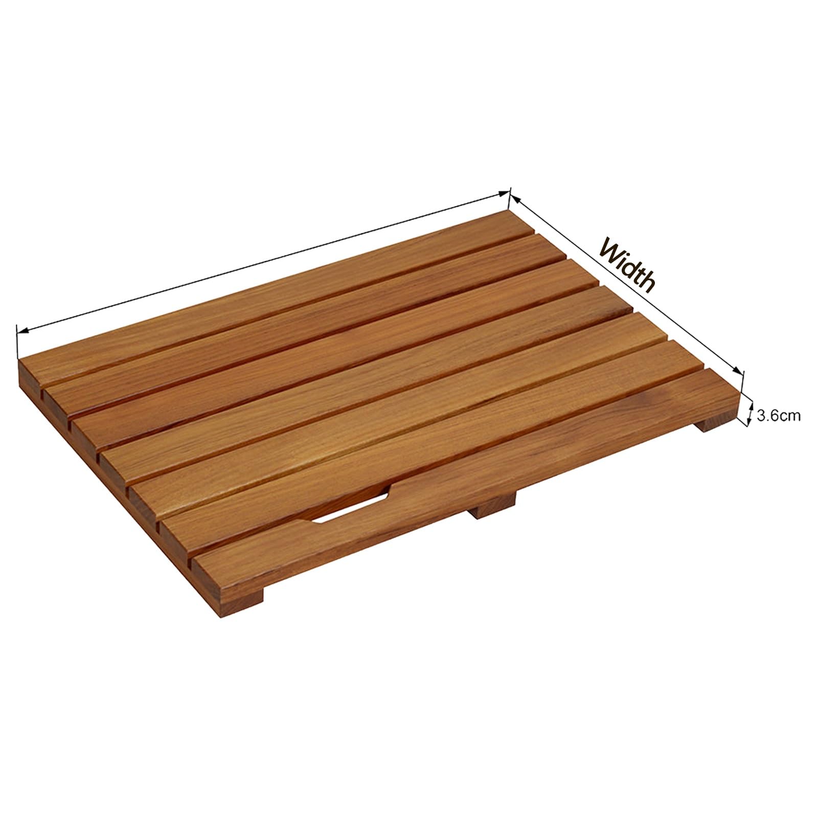 Alfombra De Baño De Madera Resistente Al Agua, Alfombrillas De Ducha Antideslizantes For Personas Mayores, Fácil De Limpiar Y Mantener, For Baño Y Cocina(40x70cm)