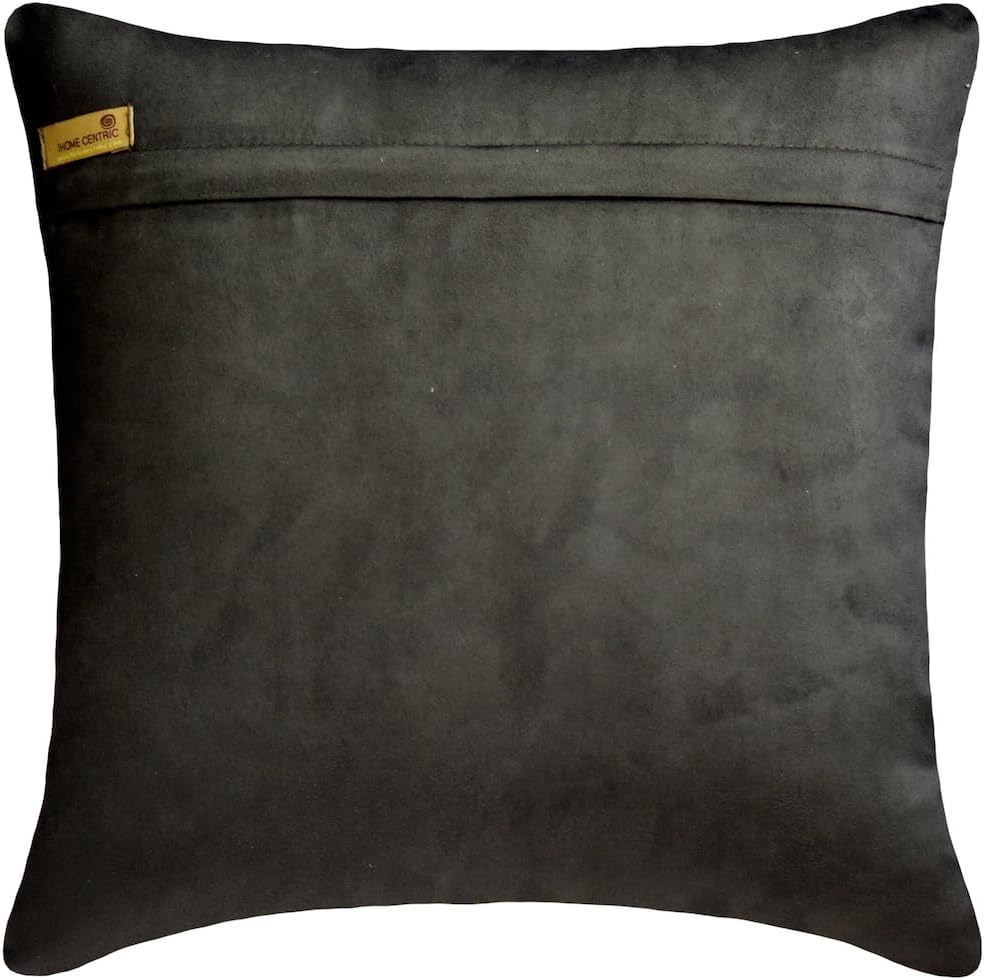 The HomeCentric Pillow Covers, Grey 16"x16" (40x40 cm) Throw Pillow Covers, Velvet Chevron & Quilted & Textured Fabric Throw Pillows for Couch, Geometric Pattern Modern - Concrete Chevron