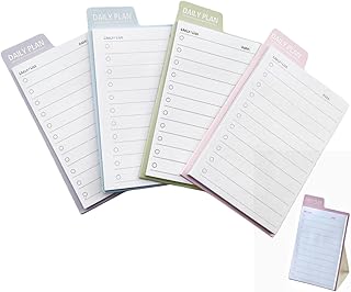 to Do List Sticky Notes, 4 Pack Daily to Do List Notepad, 30 Sheets 3.54 x 2.36 in Mini Planner for Work Office School Students Teachers Home Desk Organization