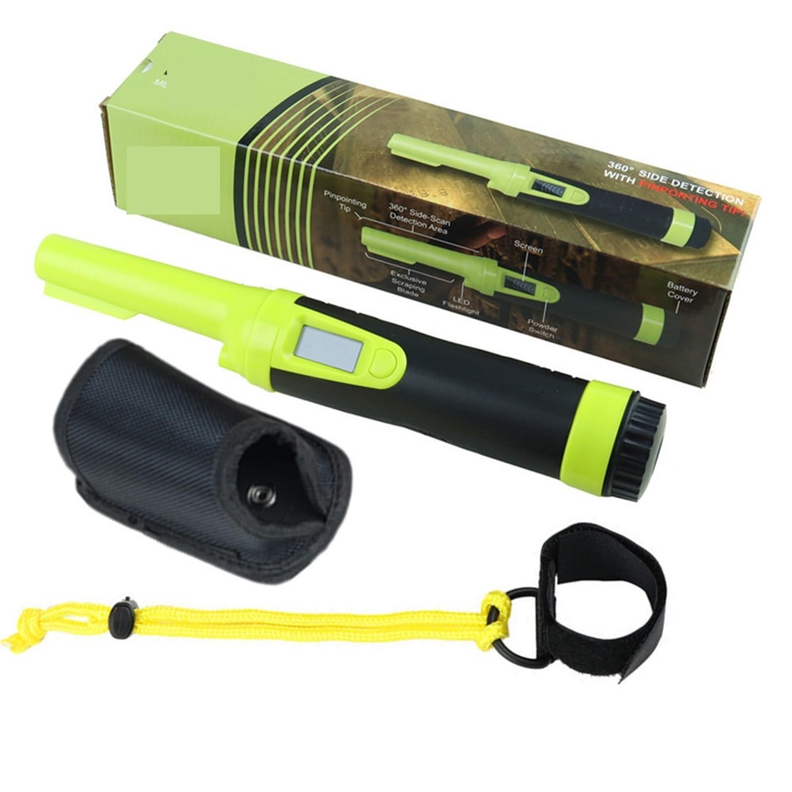 Détecteur de métaux localisateur entièrement étanche à écran LCD - (Trois Modes) Sonde Recherche trésor 360 ° pour la détection de l'or