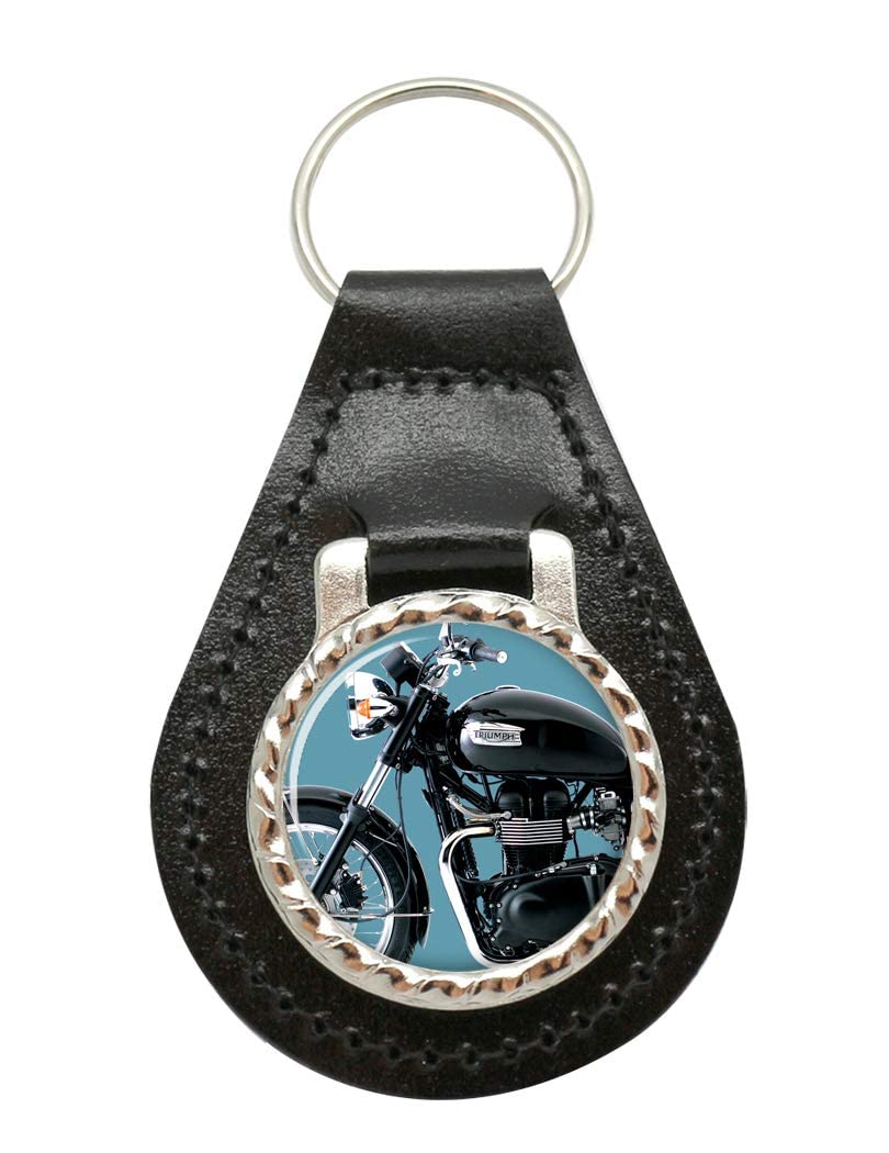 Giftshop UK Bonneville Motorbike Leather Key Fob