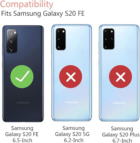 Miniatura 7 de Fingic Funda para Galaxy S20 FE 5G, color oro rosa, ajuste delgado, a prueba de golpes, híbrido, duro de policarbonato duro, TPU suave, funda para