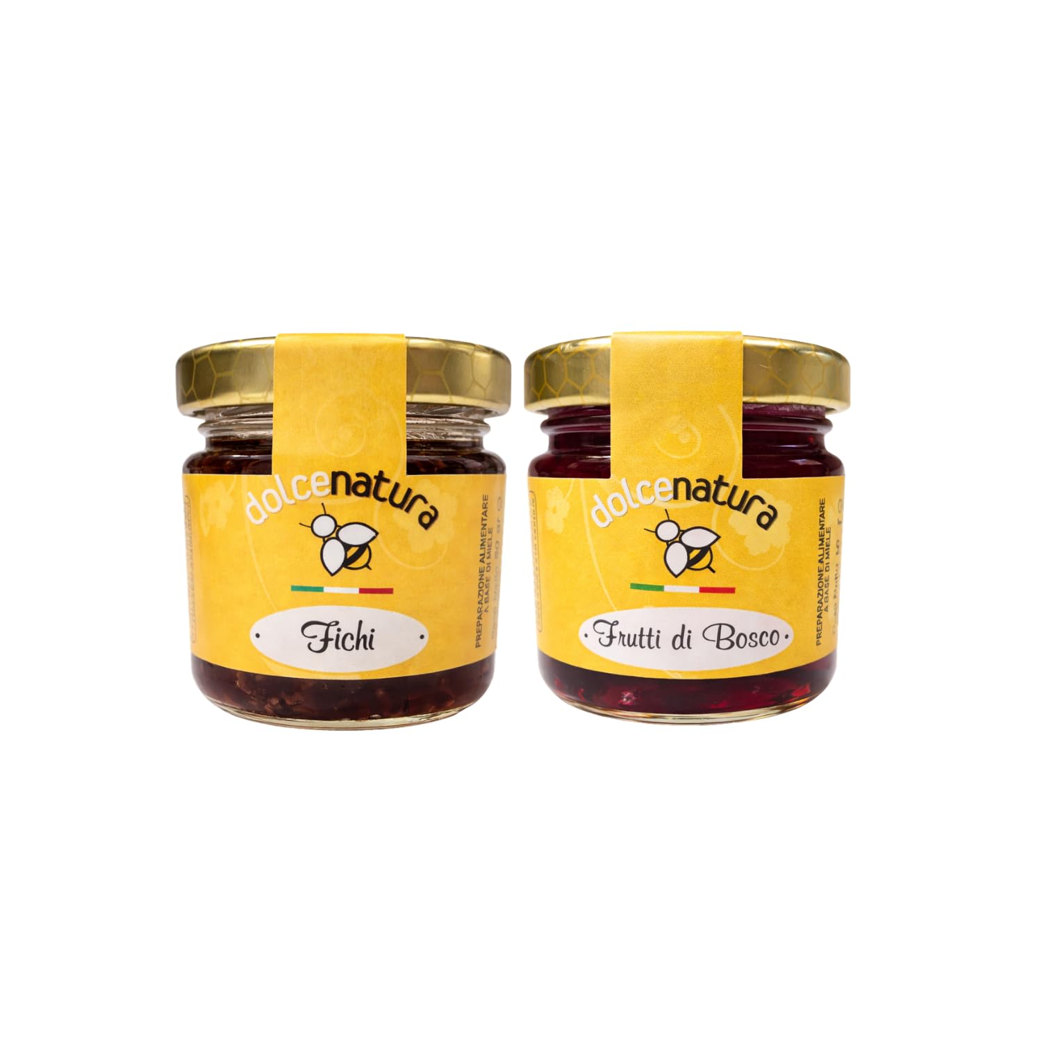 Set Degustazione Miele 8 Vasetti 50g - Miele Italiano Naturale Gusti Assortiti Pera Fragola Limone Mandarino Fichi Frutti di Bosco Nocciola Millefiori Mini Formato Idea Regalo Gourmet (Dolce Natura)