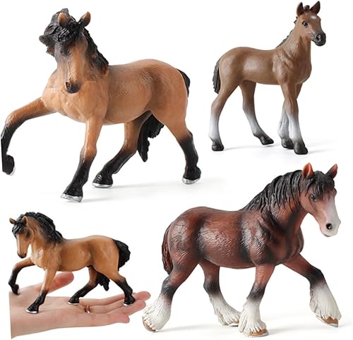Miniatura 3 de Totority 2 piezas de plástico figuras de animales de mesa de agua juguetes para niños decoración de mesa kidult juguetes estatua de caballo creativo