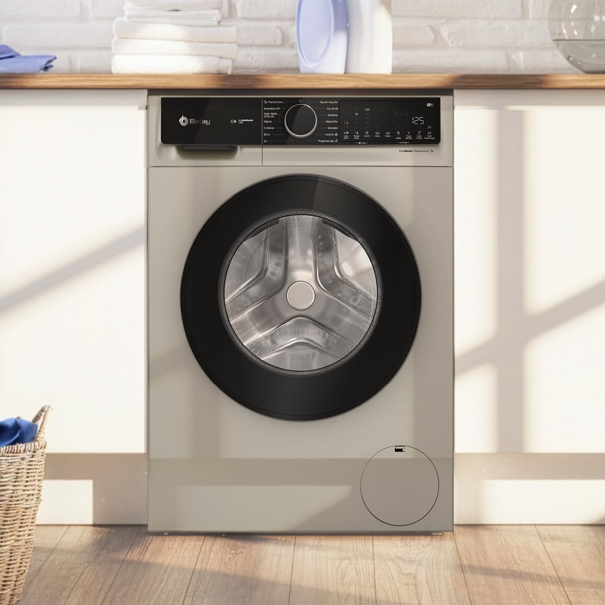 Balay - Lavadora, Libre Instalación, 10 kg, AutoDosificación, Programas Super Rápido y Rápido/mix, Programa plancha, Silenciosa, Home Connect, acero mate antihuellas, 3TS3104XH