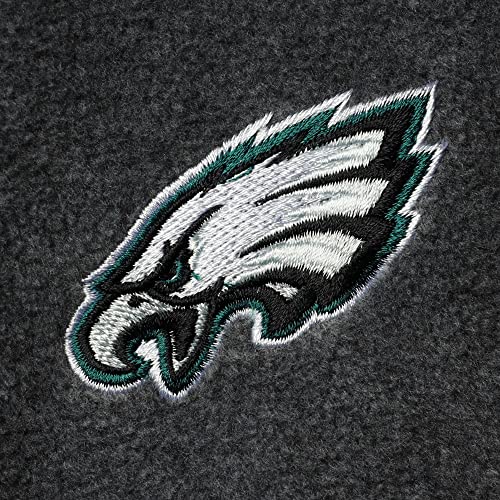 Image of dunbrooke Men's Black Minnesota Vikings Houston Fleece Full-Zip Vest