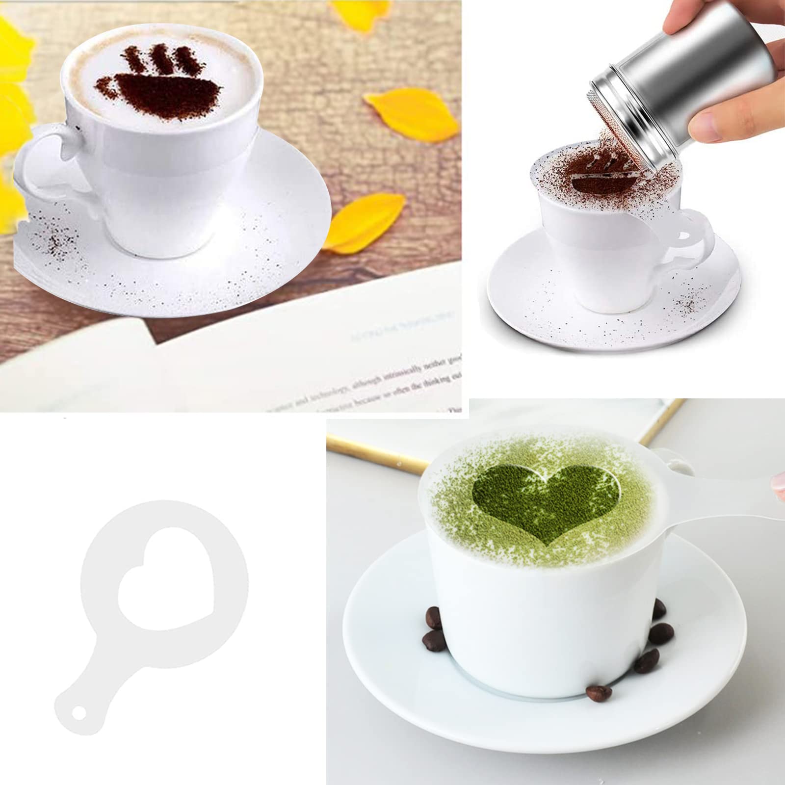Barista Cacao poeder strooier met fijne zeef - Strooibus - 5 x 7 cm - RVS zilver