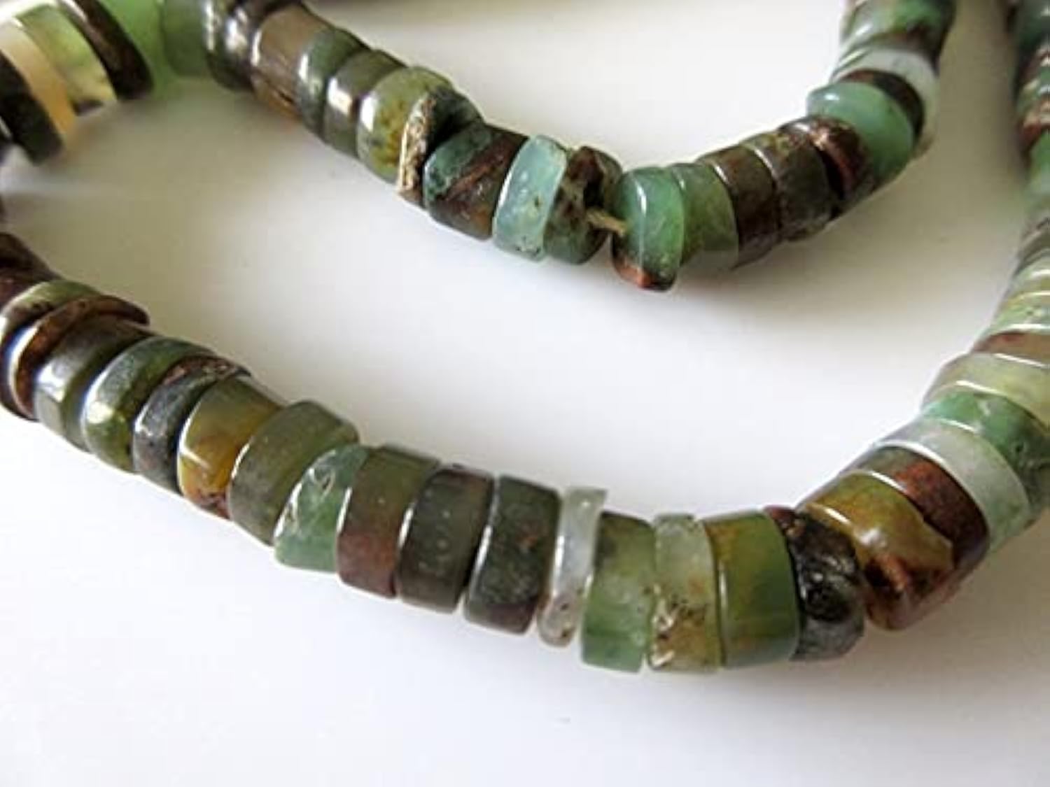 Chrysoprase perles heishi 9mm de qualité naturelle supérieure pour bijoux fins de créateurs