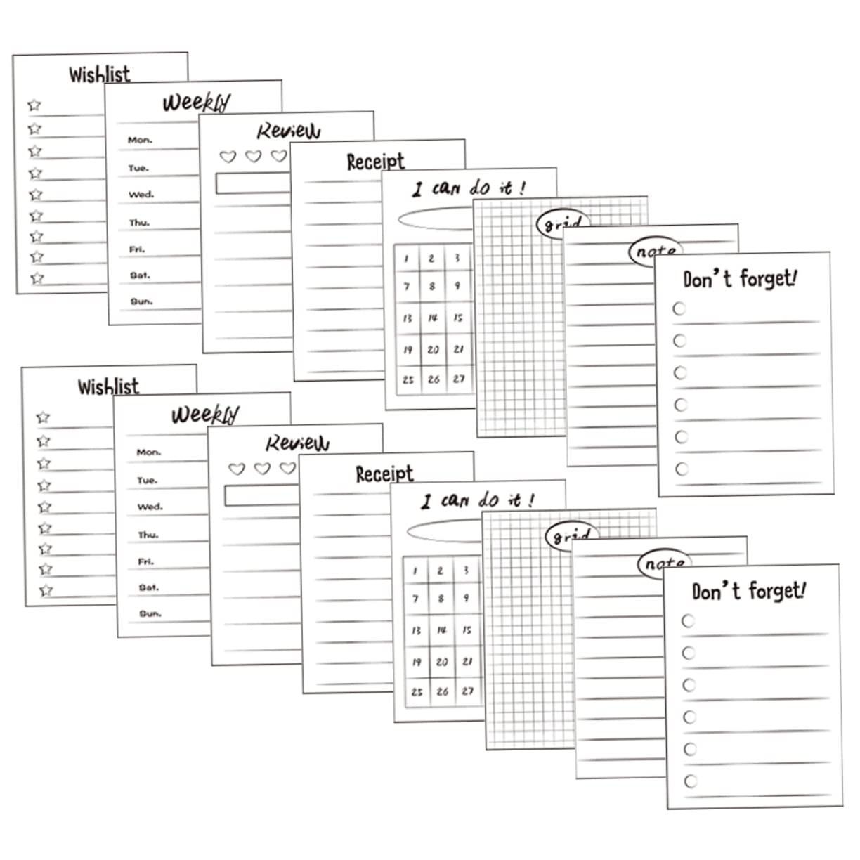 NUOBESTY 3 Set Carta Di Pianificazione Del Programma Adesivi Taccuino Piccolo Promemoria Notepadi Piccoli Quaderni Evidenziatori Pastello Sottomano Da Scrivania Blocco Note 16 Pezzi * 3