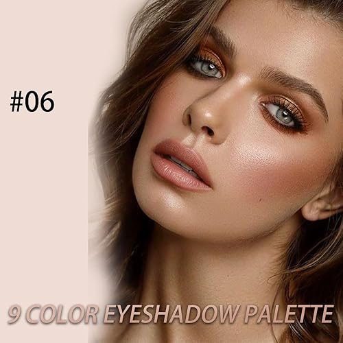 Miniatura 3 de Paleta de sombras de ojos en tonos piel, café, oro rosado, café oscuro, bronce y crema, maquillaje altamente pigmentado para un look natural