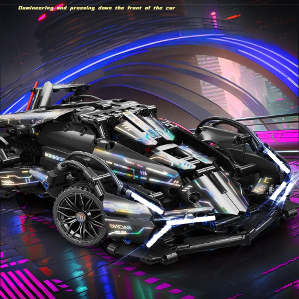 Technik Sports Car Building Kit, 1148 Pieces Supercar Racing Model Construction Kits, MOC Creative Construction Toys - Image 2