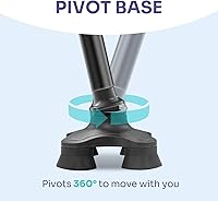 Vista 6 de Conkote Bastón de caminar para hombres y mujeres - Plegable, ajustable, colapsible, bastón independiente, punta pivotante, resistente Bastones