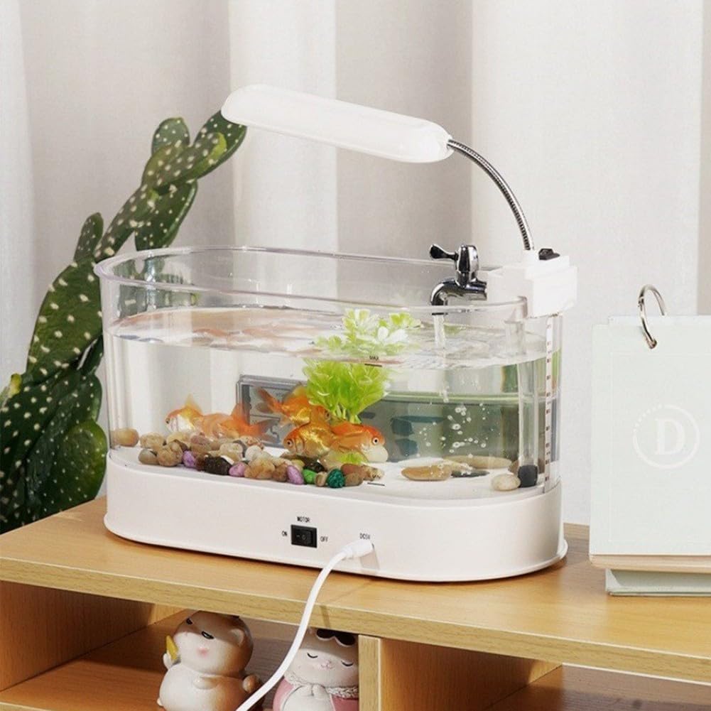 Aquarium Plastique 7L avec Éclairage LED Multicolore