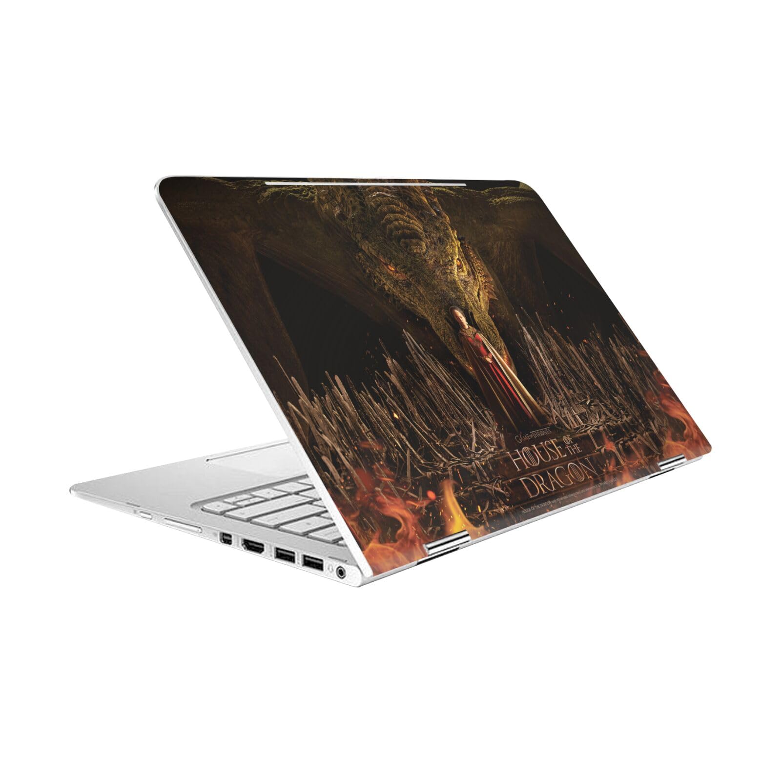 Skin vinyle House of The Dragon pour HP Spectre Pro X360 G2 avec affiches et sigils officiels