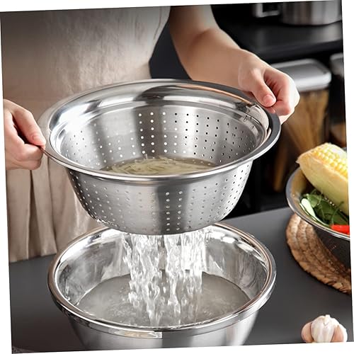 Miniatura 4 de DOITOOL Rallador de acero inoxidable 3 en 1 multifunción con cesta de drenaje para rallador de cocina, rallador juliana, picador, ensaladera para el