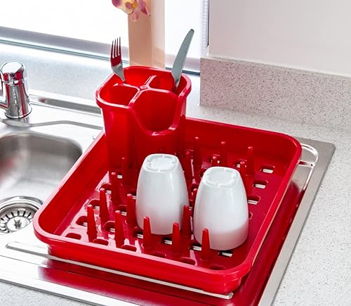 Miniatura 7 de 517938 - Bandeja escurridor de utensilios con 4 compartimentos, plateado metálico, 5.5 x 5.5 x 5.1 in