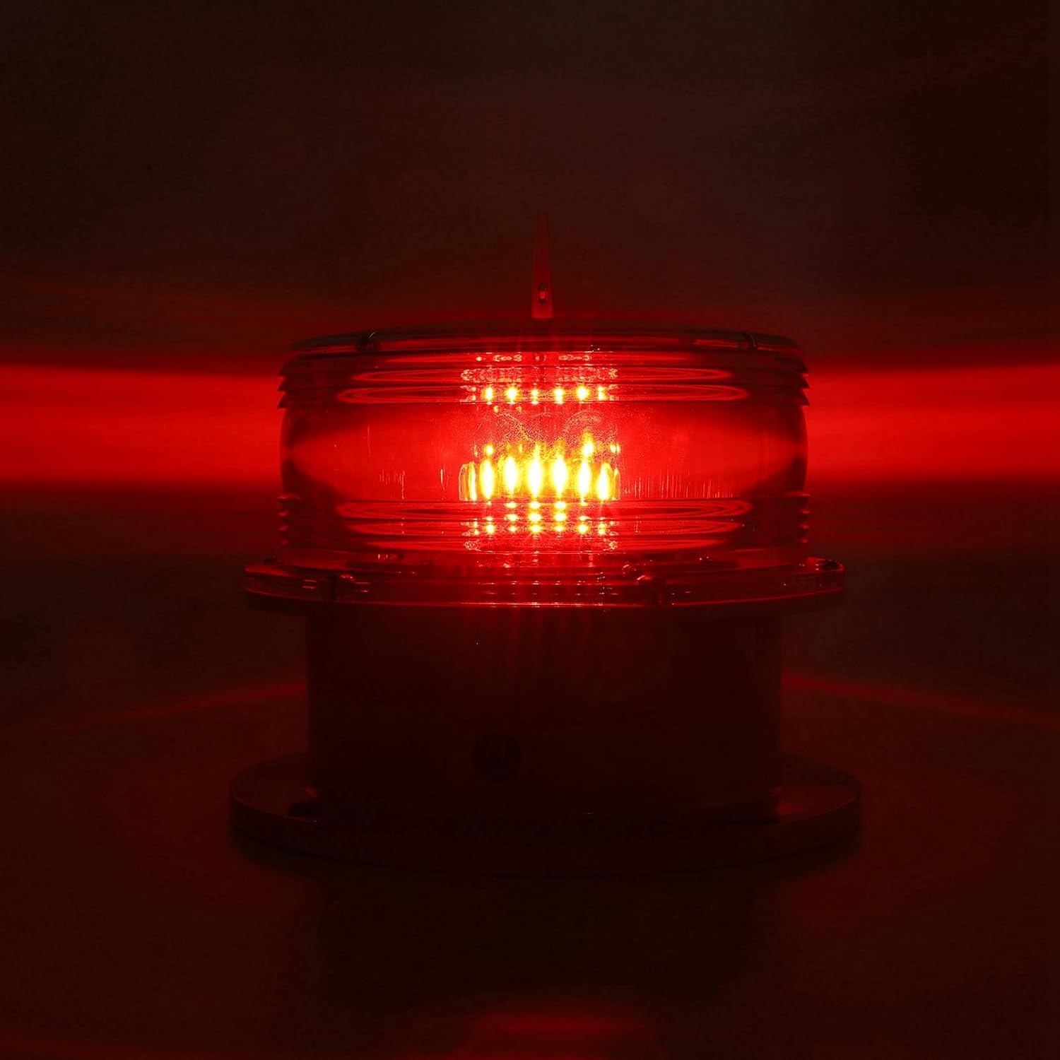 Warning Lamp, LED Aviation Obstruction Light IP66 Moderate Light Intensity for Marine Waterways, Rivers, Lakes Outdoor Safety Light