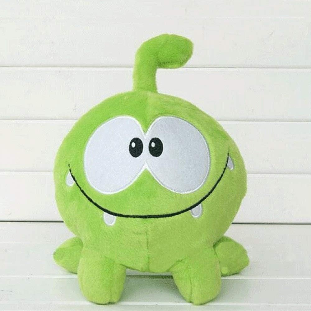 WNSS9 Candy Monster Toy Plush Salmon Toys , Cartoon Stuffed Plush Toys，20cm Kawaii Om Nom Frog Plush Toy Cut the Rope Soft Rubber Figure Classic Game Toys Lovely Gifts Doll for Kids (Green)
