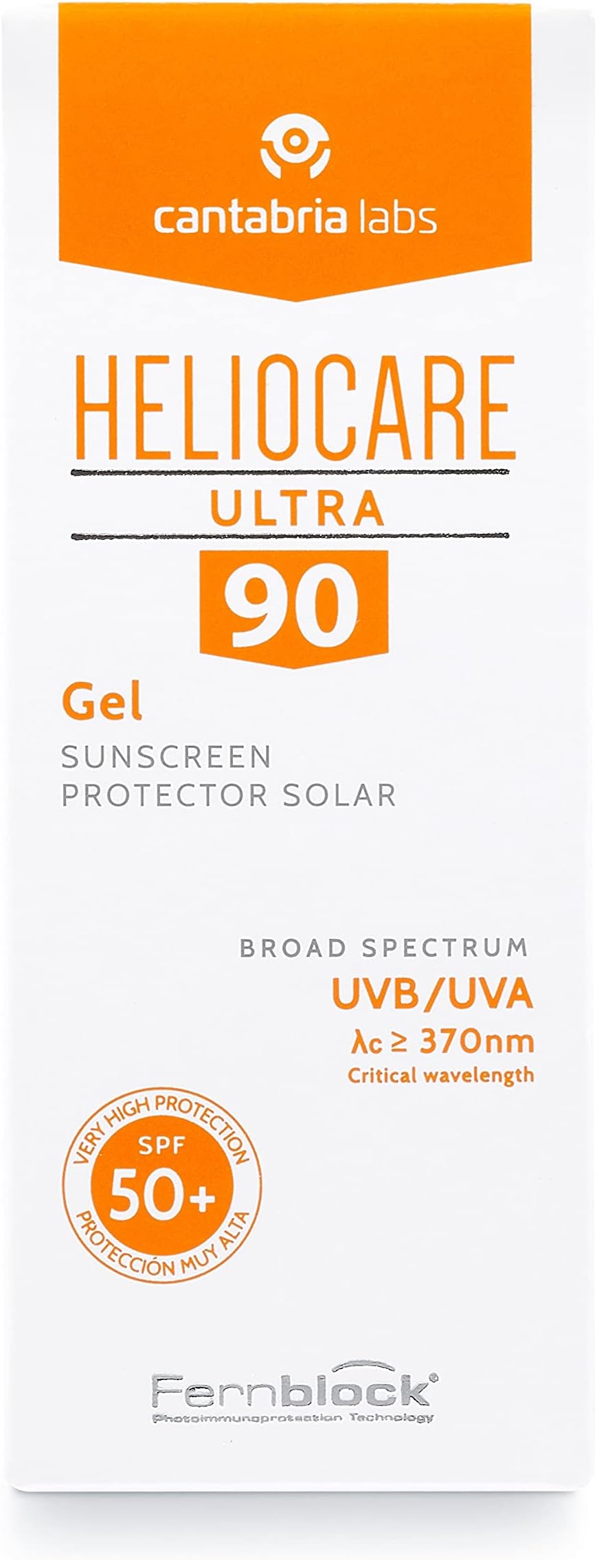 Ultra Gel SPF 90 50ml / Gel Face Sunscreen / Daily Uva and Uvb Anti-Ageing Sun Block / Combination, Oily & Normal Skin/ Matte Finish