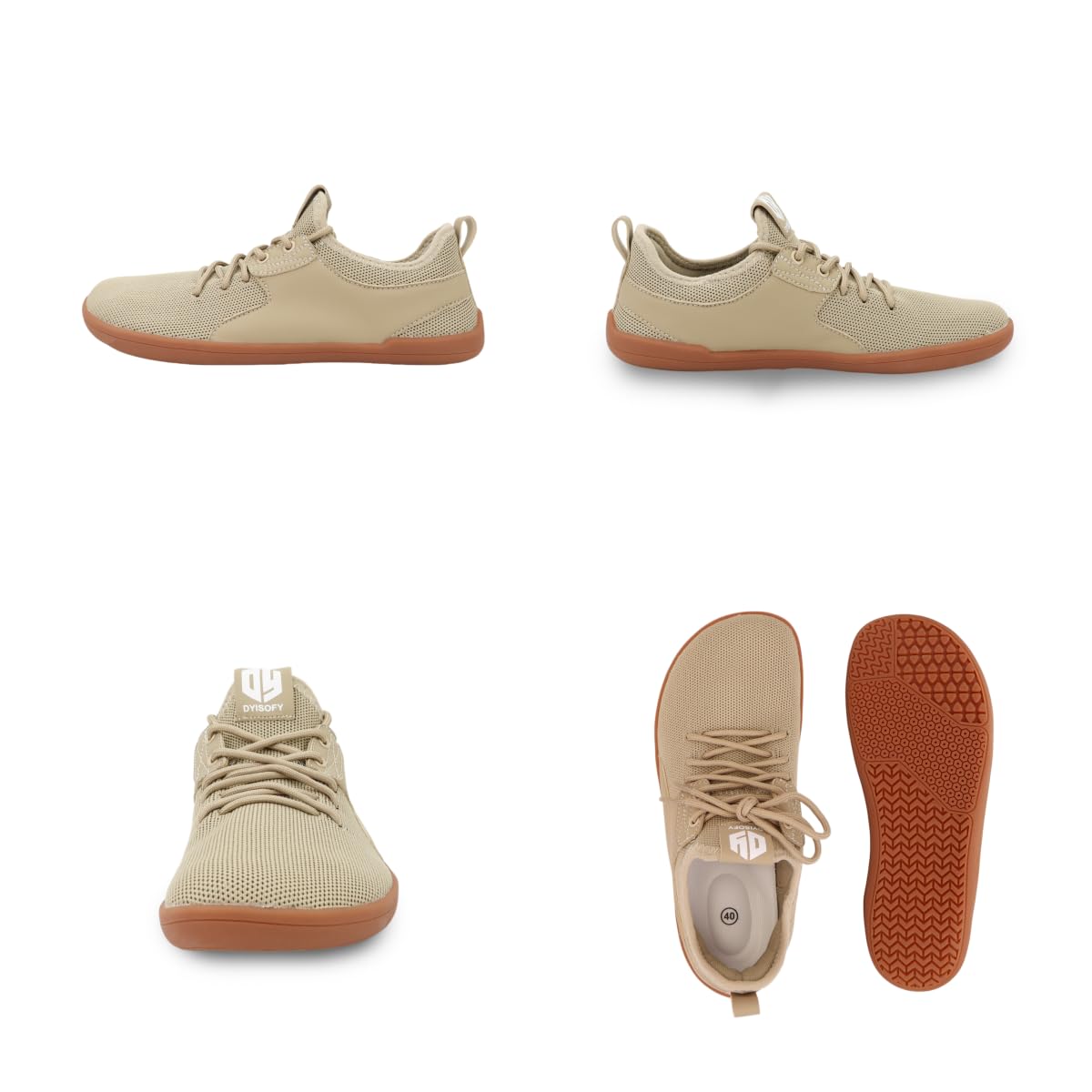Chaussures Pieds Nus Minimalistes Homme Femme Légère Respirantes Antidérapantes Barefoot Shoes Pieds Larges sans Dénivelé pour Fitness Marche Randonnée Trail