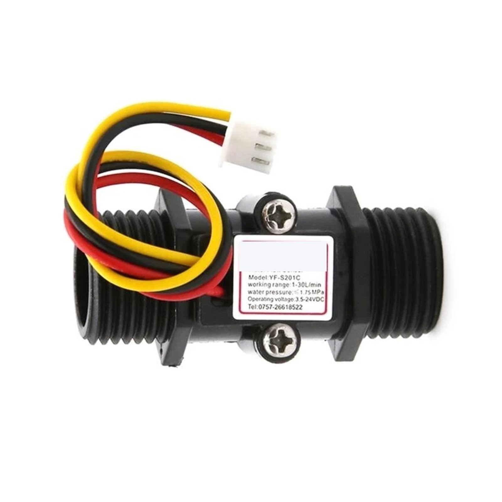 Caudalímetro de agua, Medidor De Flujo Agua 5 Piezas G1/2" Hall,Para tuberías, jardinería | Alta Precisión