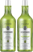 Inoar, Kit Resistance Bambu – Shampoo e Condicionador 1L, Fortalecimento e Crescimento Capilar, Hidratação e Brilho, Para Cabelos Danificados ou Quebradiços