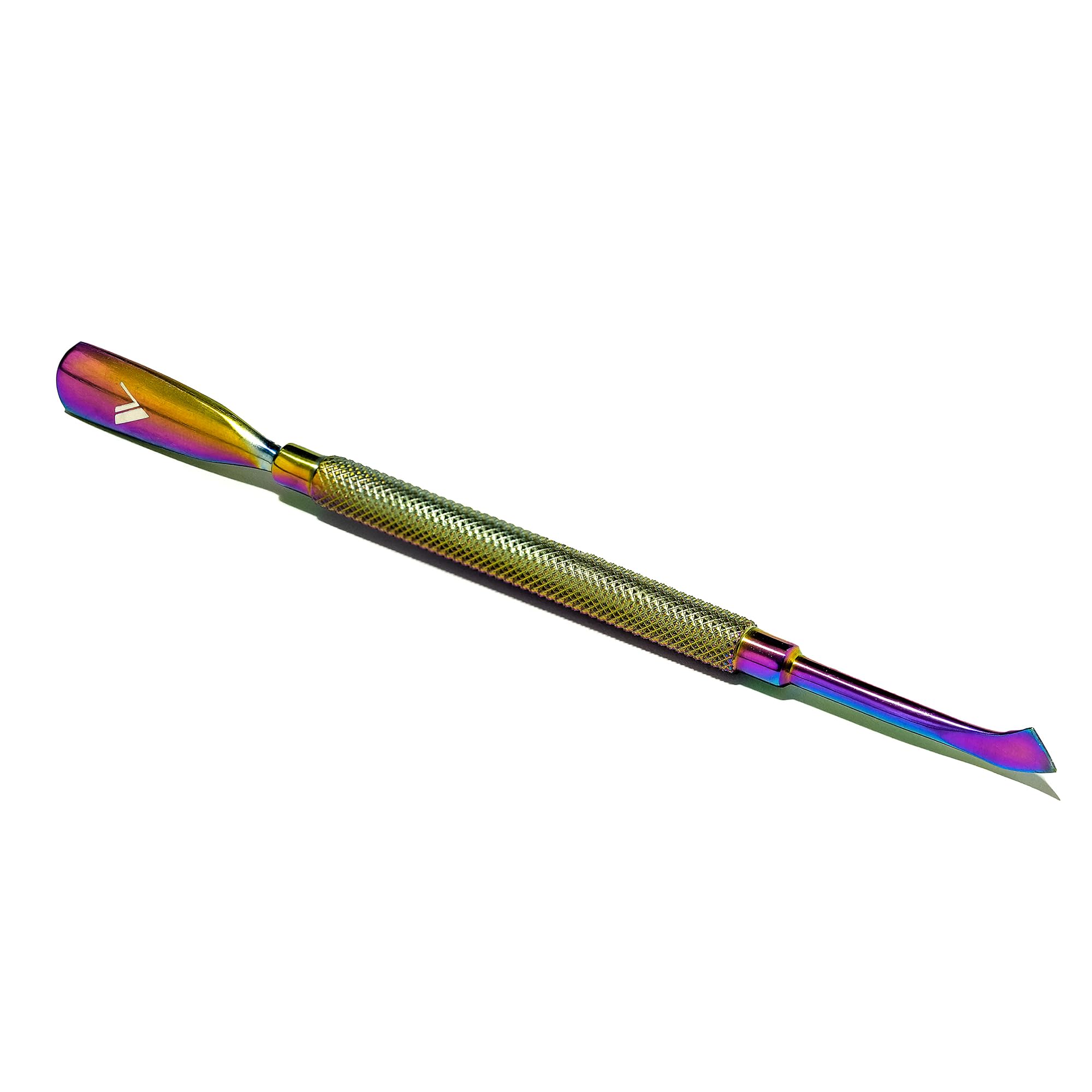 V Beauty Pure Cuticle Pusher Nail Tool Bright - 2-In-1 Non-Slip Nail Cleaner Cuticle Remover for Clean Healthy-Looking