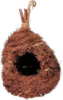 Milisten 1Pieza Colgante De Nido De Pájaros De Natural Decoración De Jardín y Refugio De Artificial para Interior y Exterior Color Marrón