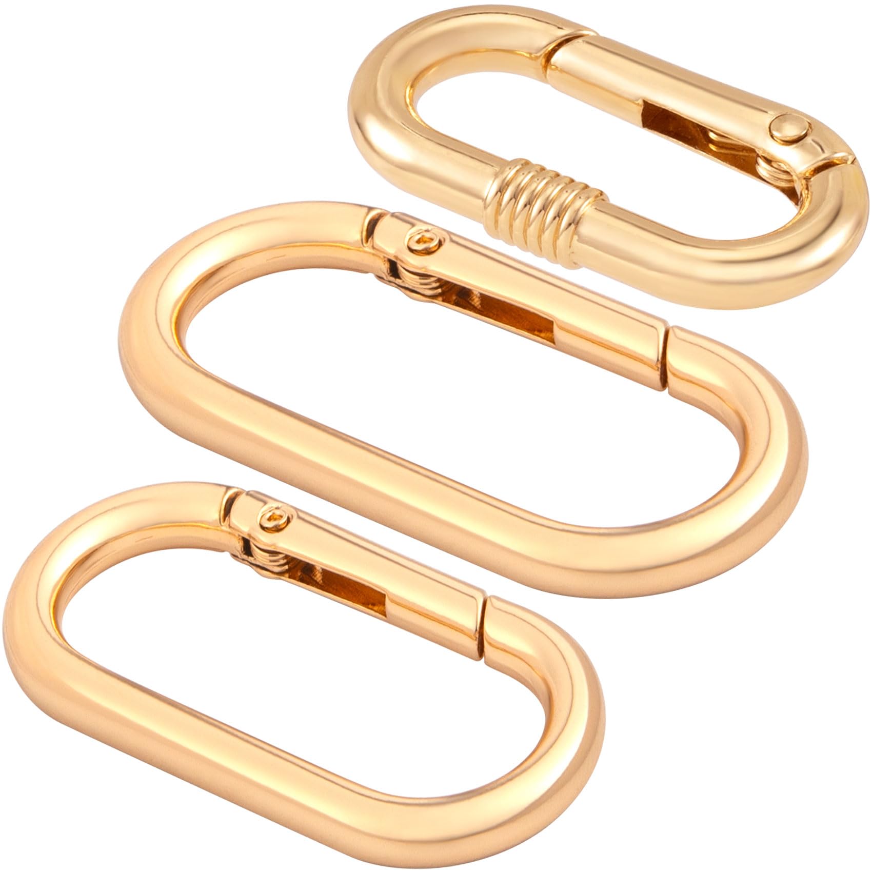 Oval Spring Ring Clips, Metal Keyring Purse Clip