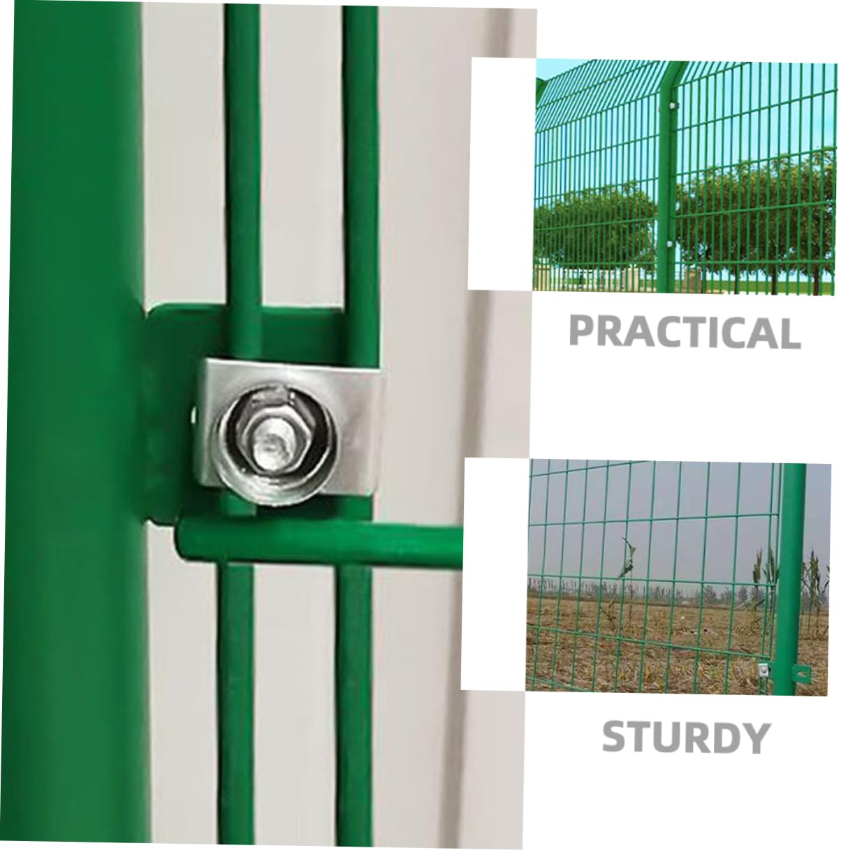 BESTonZON Clips Robustes en Aluminium Pinces Légères et Solide Lot de 100 pour Fil de Fer Clôture pour Clôtures pour Élevage et Cages d'animaux
