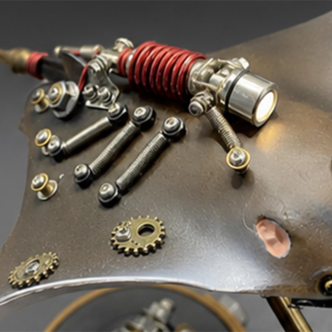 200 Teile Mechanisches 3D Metallpuzzle Meereskreatur Mit LED-Beleuchtung | 2 Stunden Bauzeit für dieses 3D Steampunk Puzzle ideal als industrielle Tischdekoration für Erwachsene