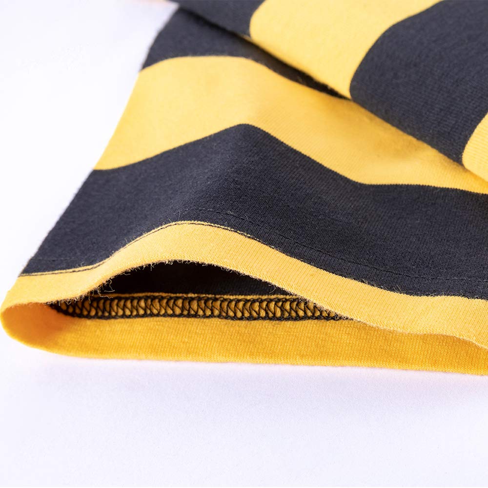 Spring&Gege T-Shirt à Manches Courtes pour garçon avec col Rond rayé en Coton pour Enfants