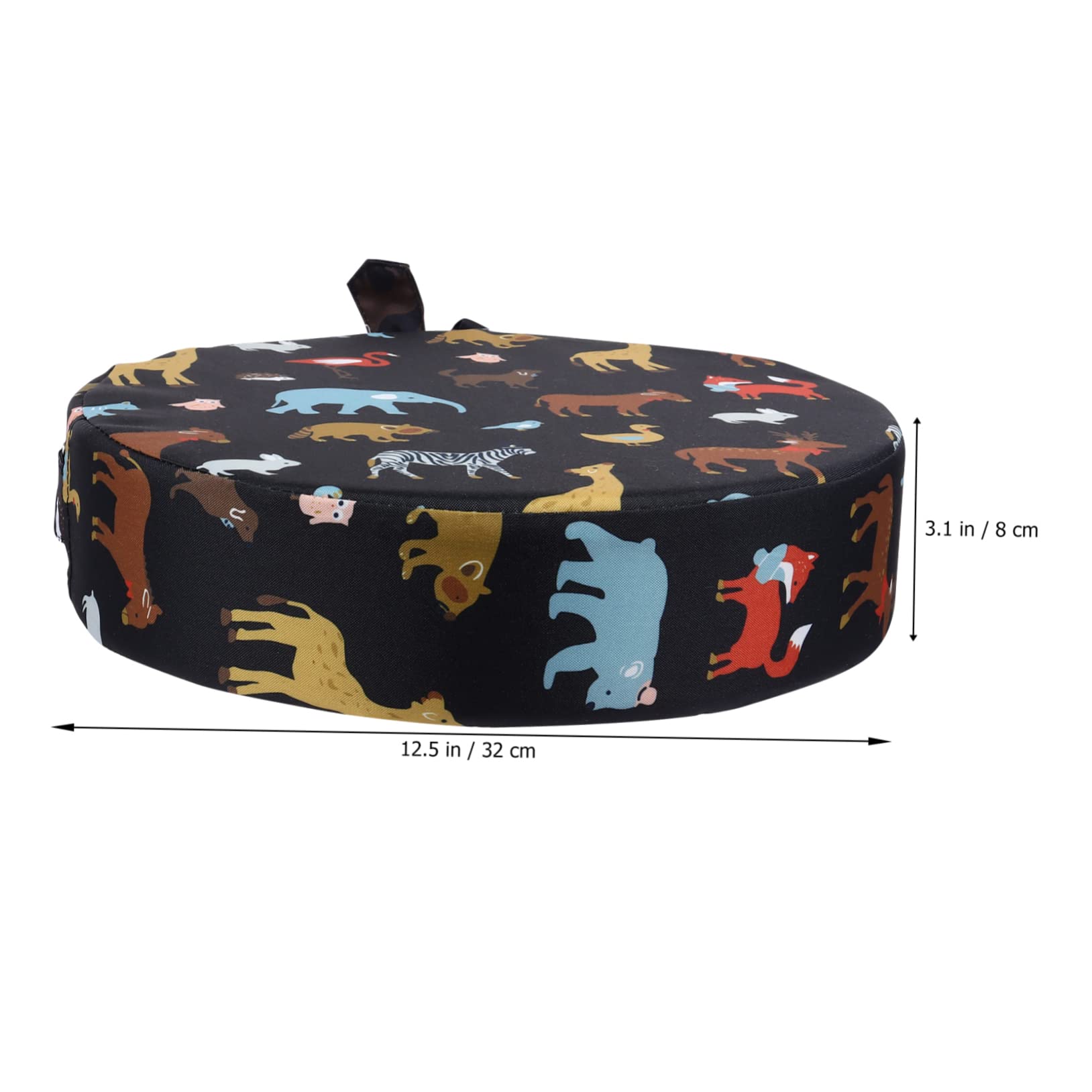 Cuscino Rialzo Rotondo per Sedia Bambini, Nero, 1 Pezzo