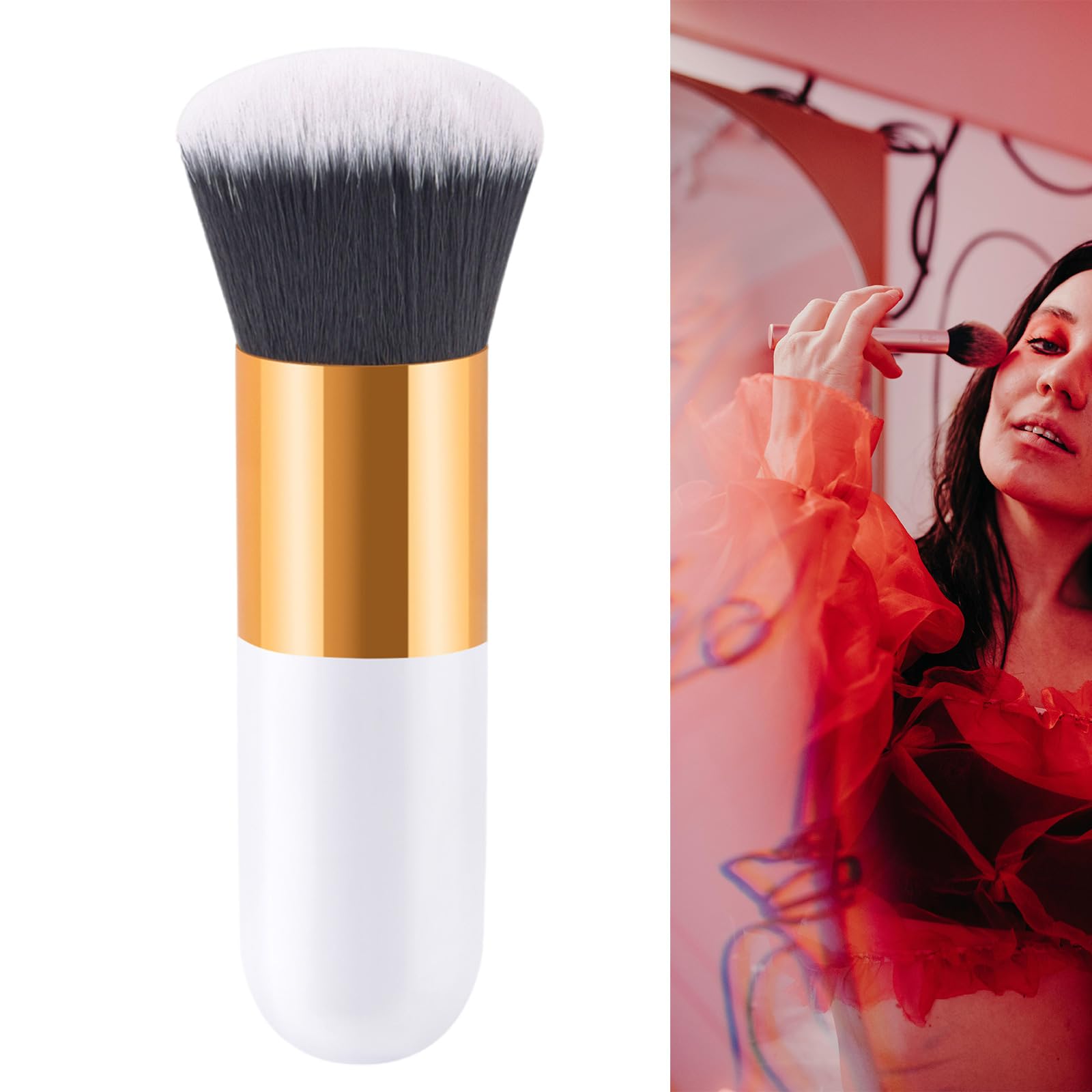 Luxurious Face Makeup Brush For Buffing And Stippling Concealer Brush Liquid Makeup Application Cream Blending Brush
