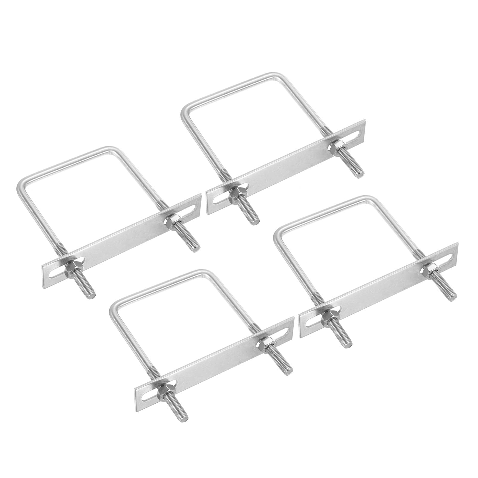 PATIKIL M8x80x120mm Square U-Bolts Kit