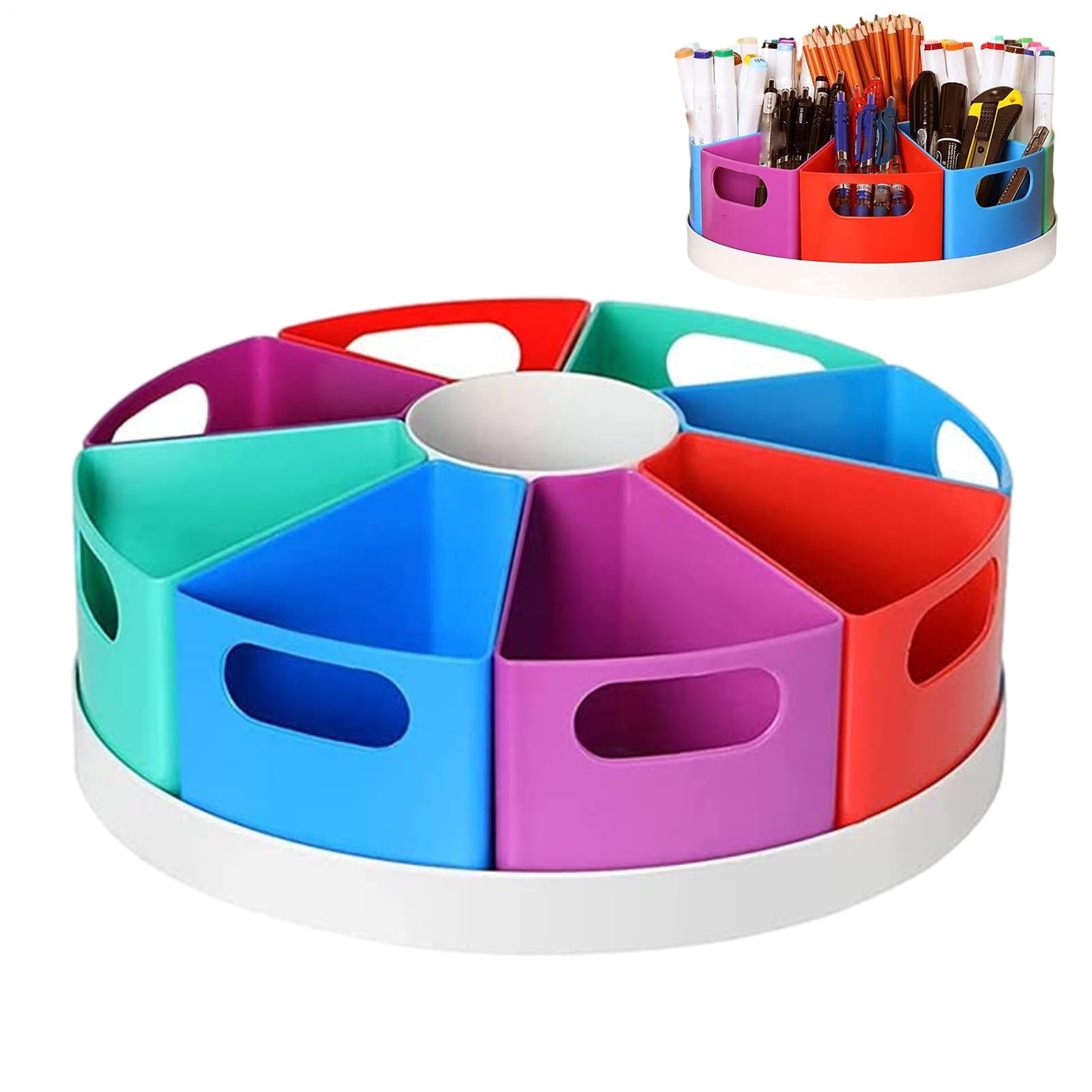 Organizer da scrivania, 9 scomparti, grande capacità, scatola portaoggetti per articoli artistici, supporto da scrivania per casa, scuola, posto di lavoro