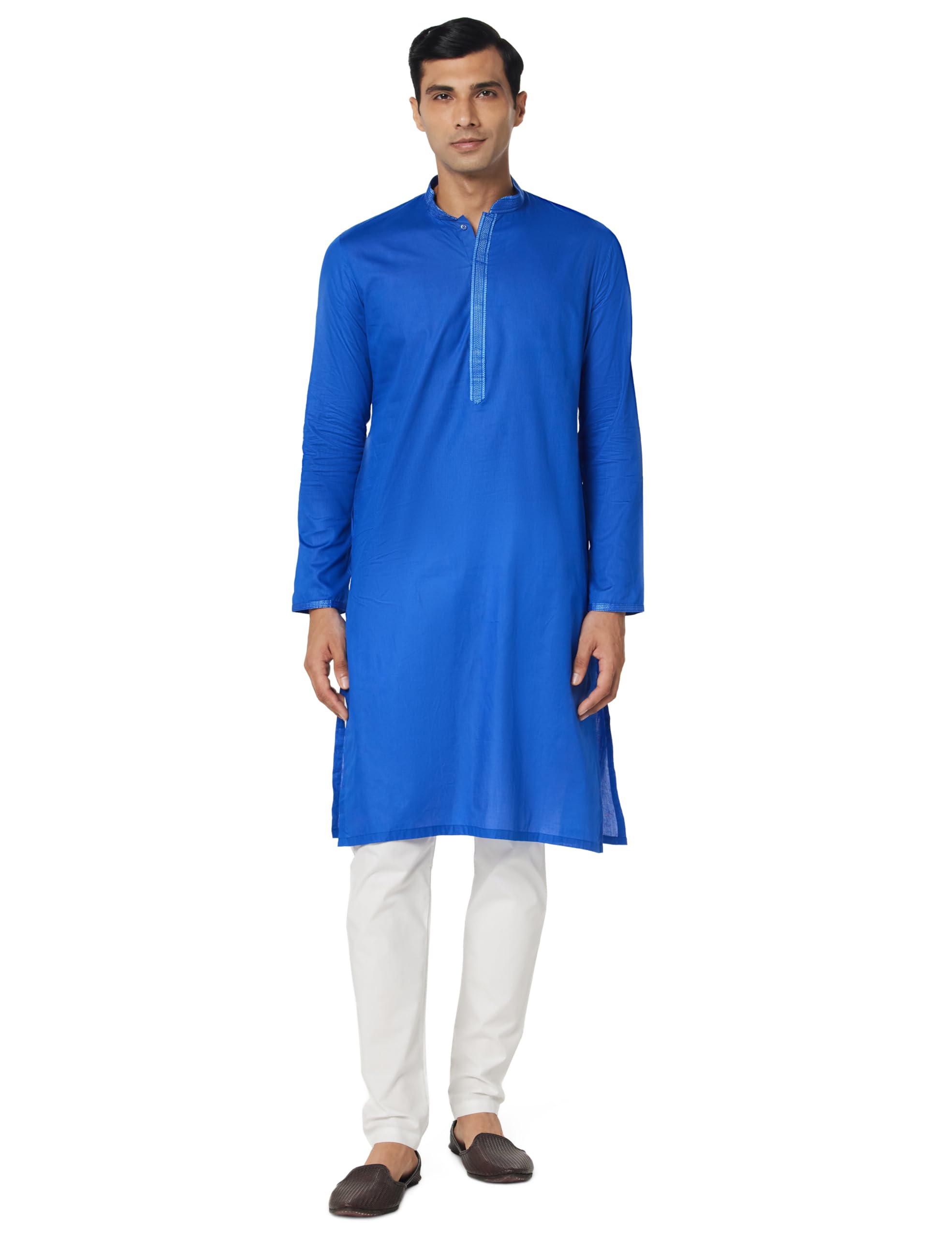 manyavar Men's Solid Ethnic Kurta Set (2pcs)-picture-35