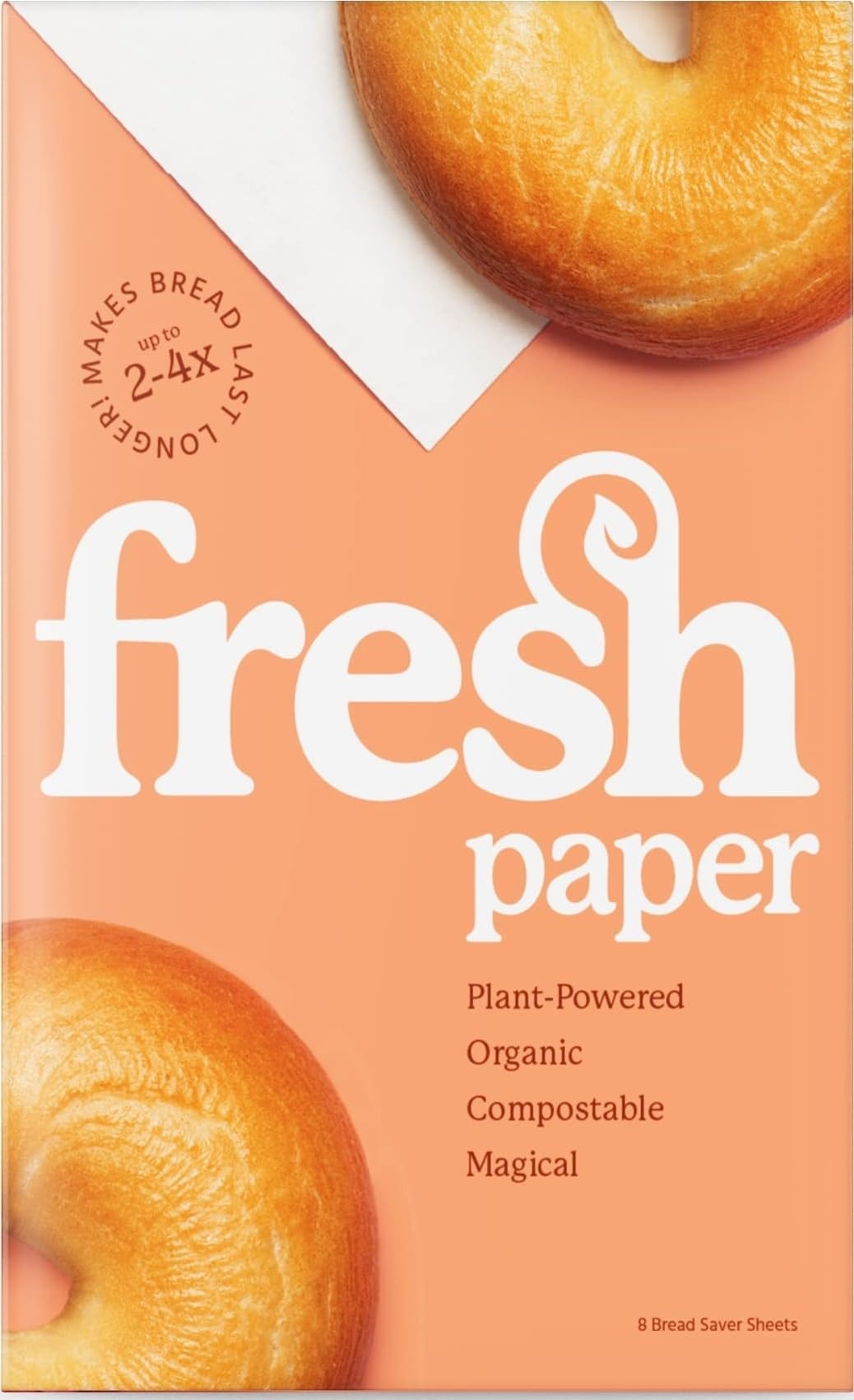 FRESHPAPER - Hojas de ahorro de alimentos para pan, mantiene los productos horneados frescos, perfectas para bagels, magdalenas, bandejas de galletas y preparación de fiestas, sin
