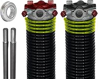 Vista 24 de Muelle de torsión para puerta de garaje (207 x 1.75 x 25) Rodamiento de acero de 1 pulgada + par de barras de bobinado Reemplazo de herida