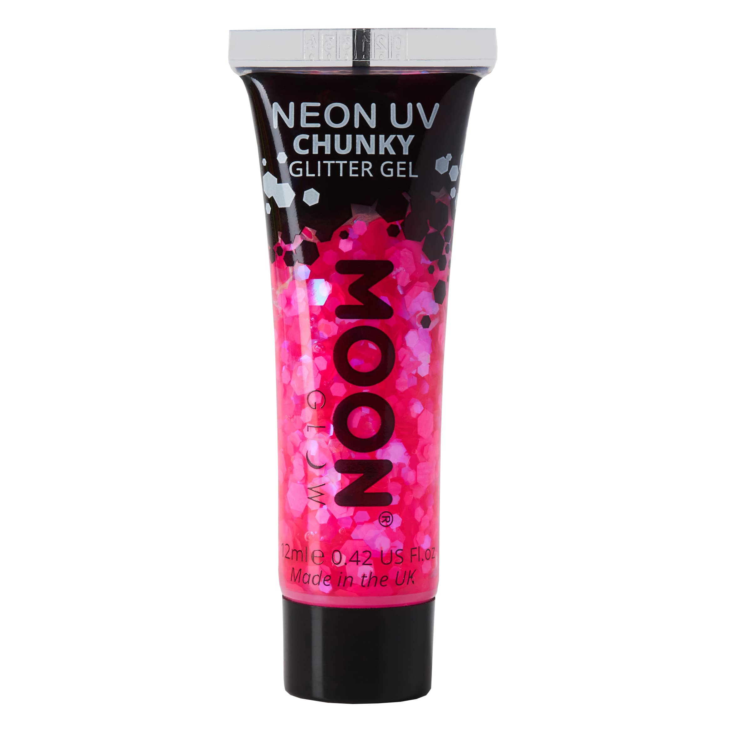 Moon Glow Neon UV Chunky Glitter Gel Magenta