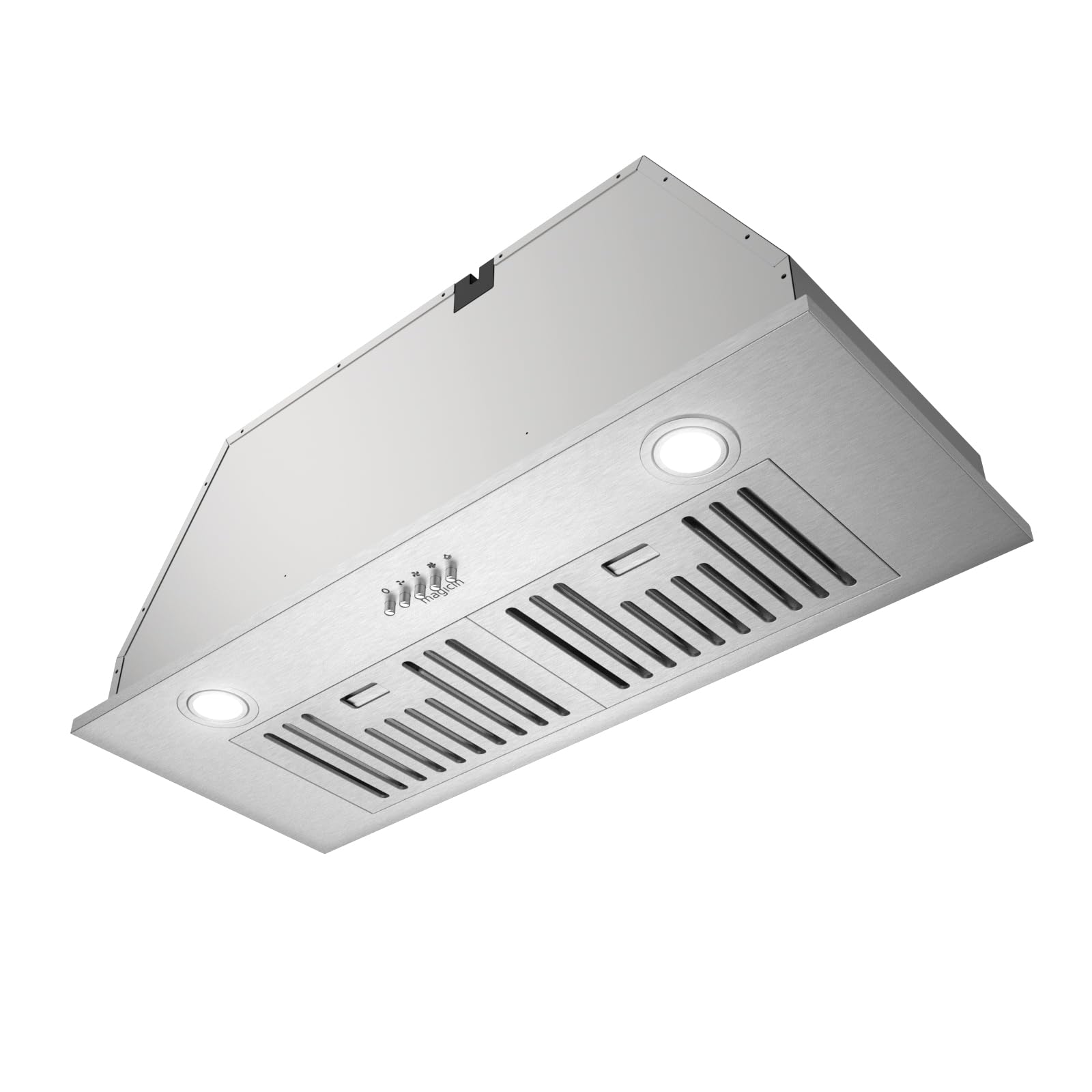 Built-in/Insert Range Hood 30 inch, 600 CFM 3 Speed Vent Hood, Ducted/Ductless Convertible, Stainless Steel Kitchen Exhaust Fan Hood with Bright LED Light, Baffle Filters and Charcoal Filters