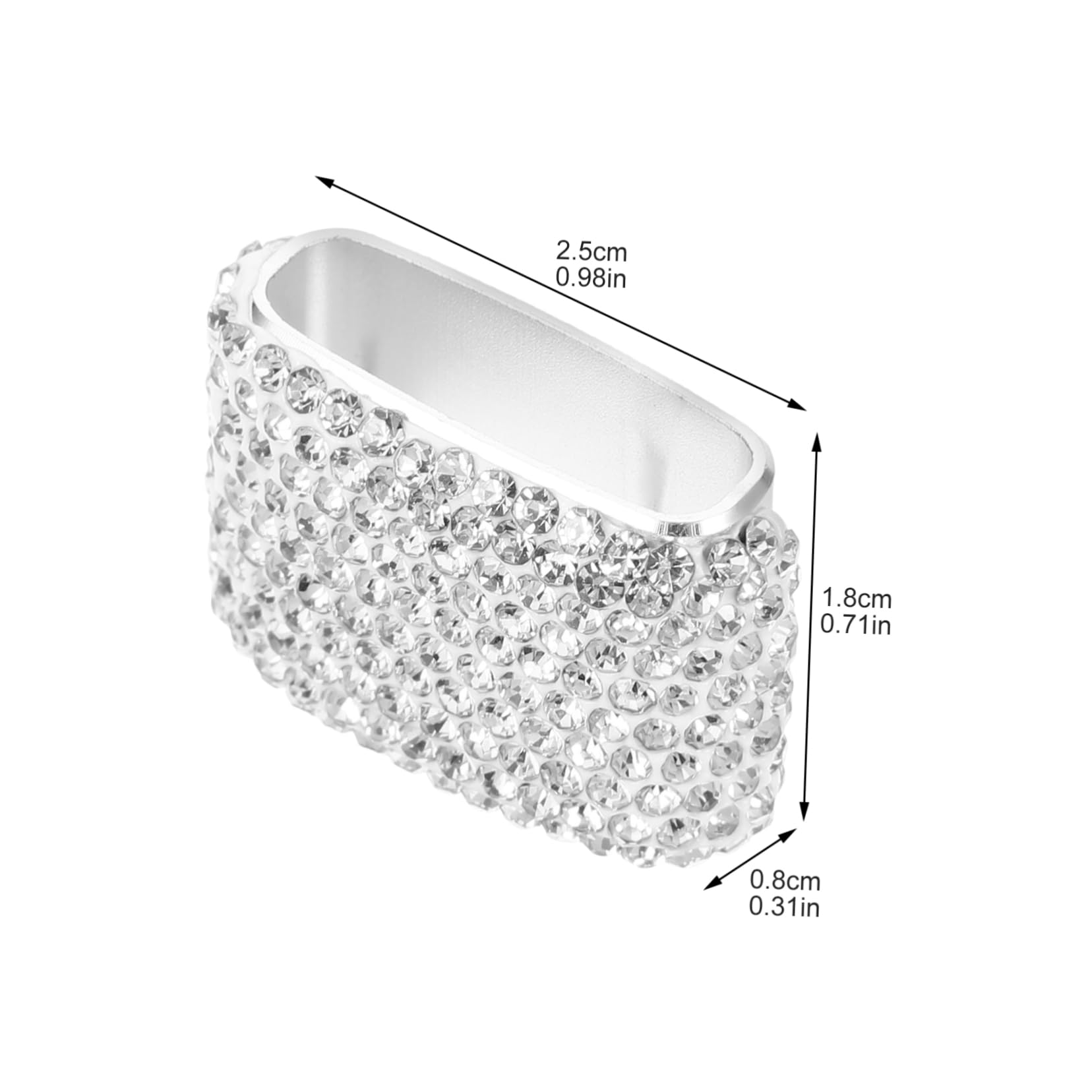 TIDTALEO Car Sunglass Organizers 2pcs Glasses Holders for Car Aluminum Alloy Sunglass Storage Rhinestones