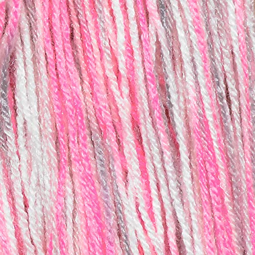 Image of M.G ENTERPRISE MicroRangoli Pink GreySoft Wool Yarn 500 Needle Knitting & Crochet Thread for Art Craft