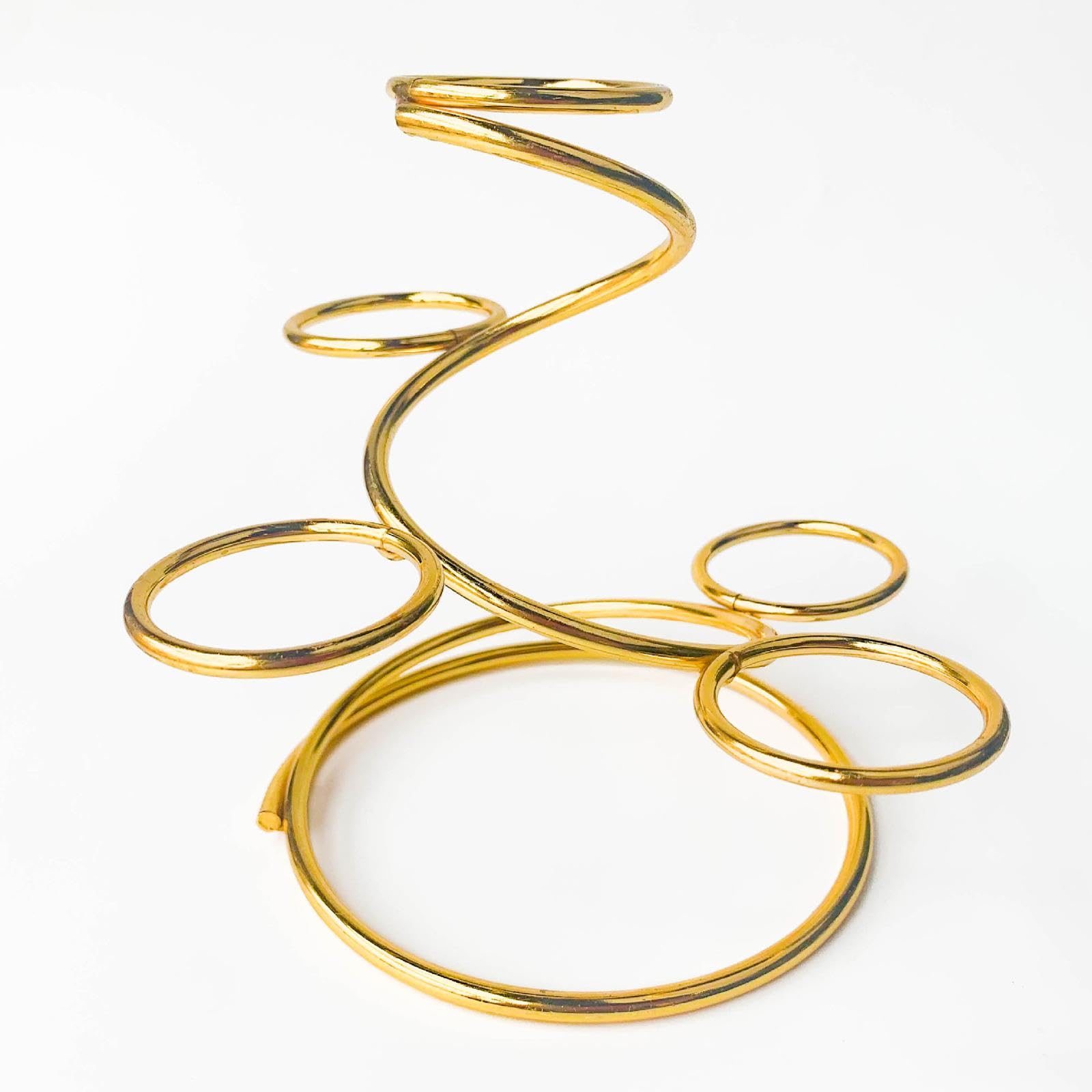 B Baosity Crystal Ball Seat Spheres Metal Holder Creative Ball Display Rack Crystal Ball Bracket Stable for Tabletop Apartments Marbles, Gold