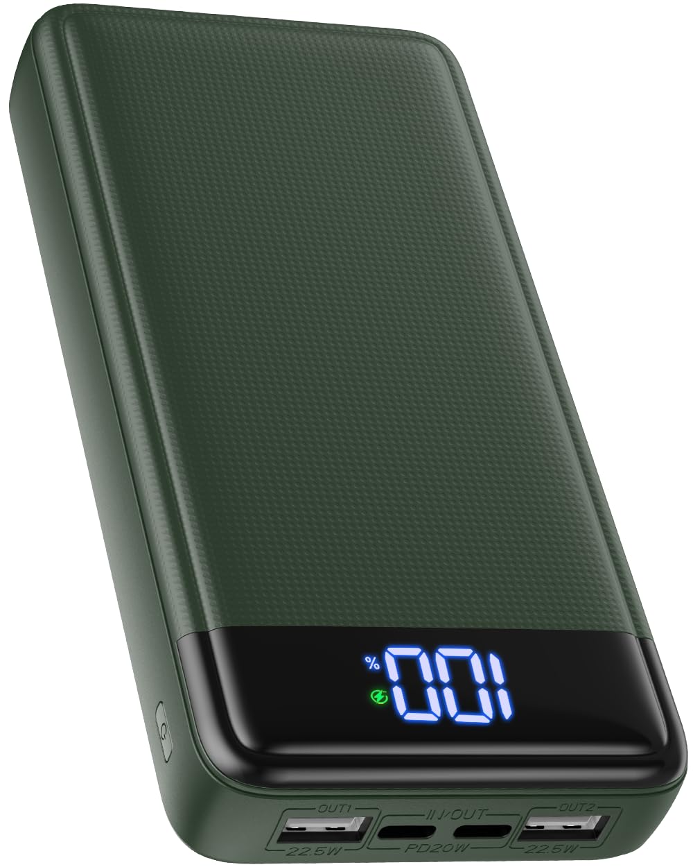 Power Bank 26800mAh, 22.5W Powerbank, Externer Handyakku Schnellladen USB C Input & Output mit LED Anzeige, PD3.0 QC4.0 Tragbares Ladegerät Kompatibel mit iPhone 16 15 14 13 Pro Max.(Grün)