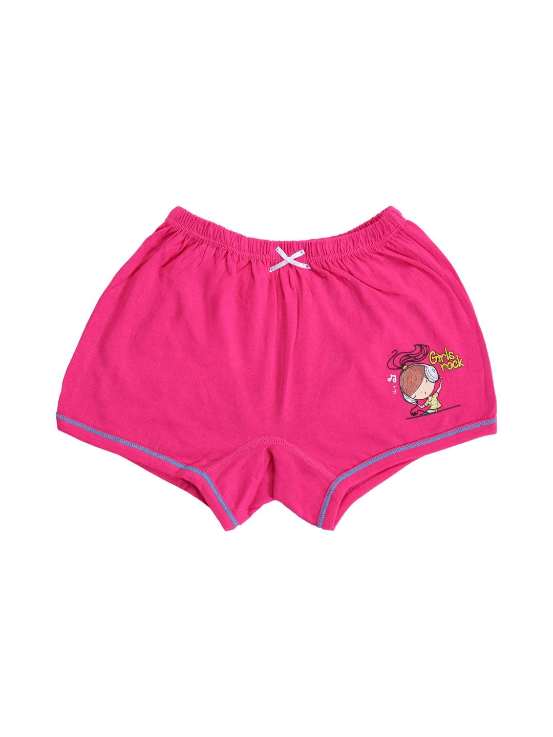 BODYCARE Girls Printed Shorts Pack of 4 Print Suitable for All Day wear with Ultrasoft and Durable Waistband for Rash Free Experience - Image 3 thumbnail